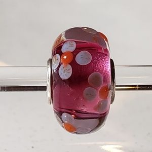 Trollbeads Pink with Flowers bead